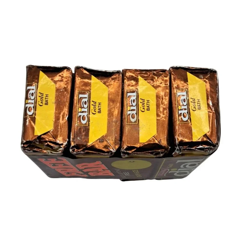 Vintage 4X Gold Dial Bath Soap Bar NOS 5 oz from 80s 90s TV Prop Movies 4 Pack - Picture 3 of 6